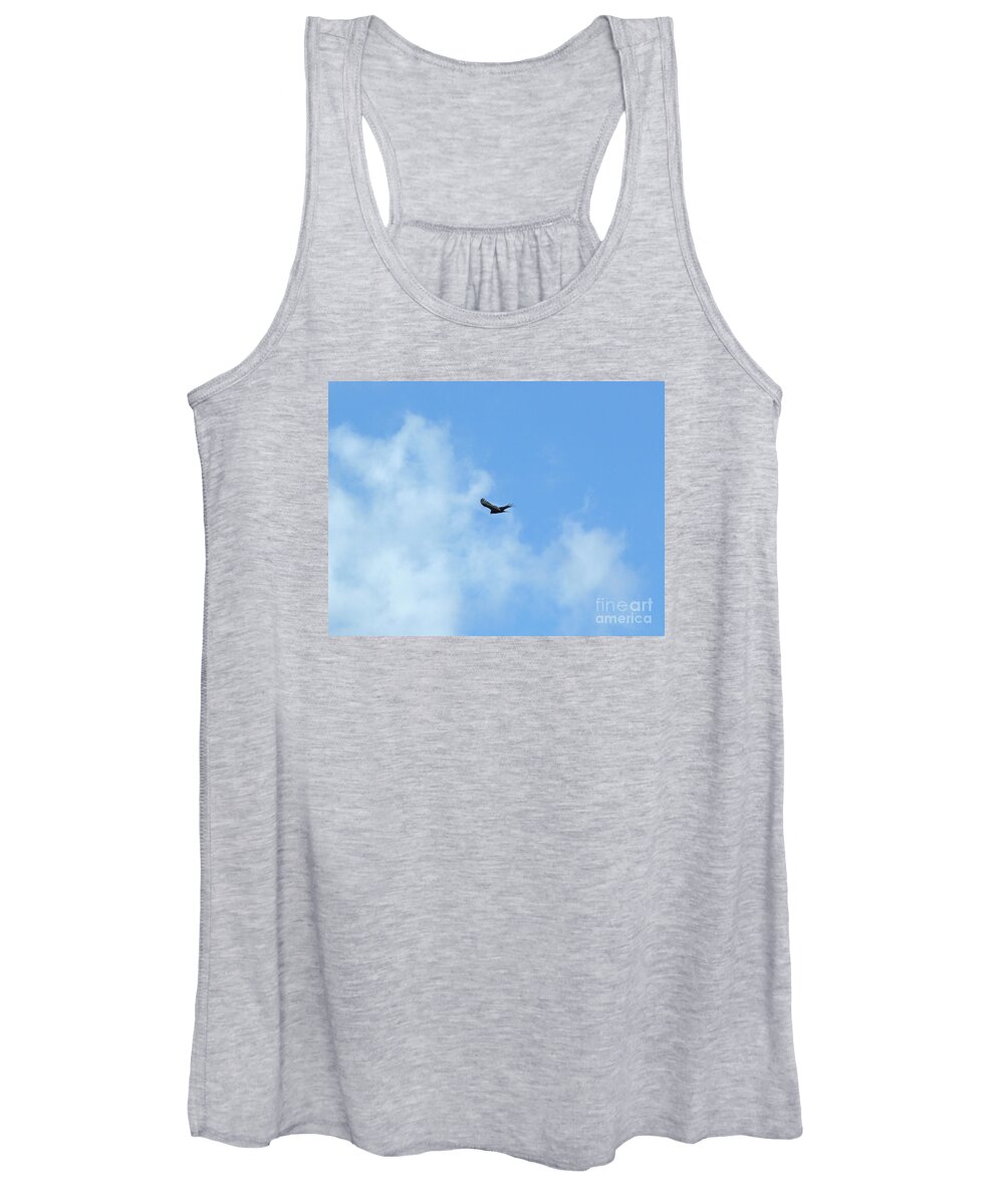 Photography Women's Tank Top featuring the photograph Gliding the skies by Francesca Mackenney