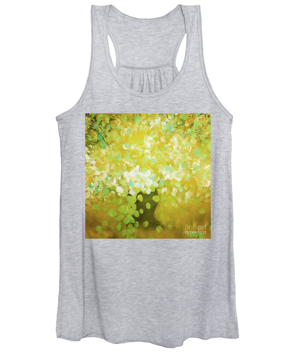 Flowers Women's Tank Top featuring the painting Glorious flowers by Wonju Hulse