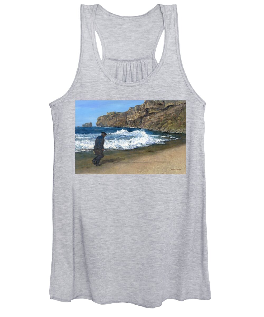Seascape Women's Tank Top featuring the painting Going Home by Susan Hensel