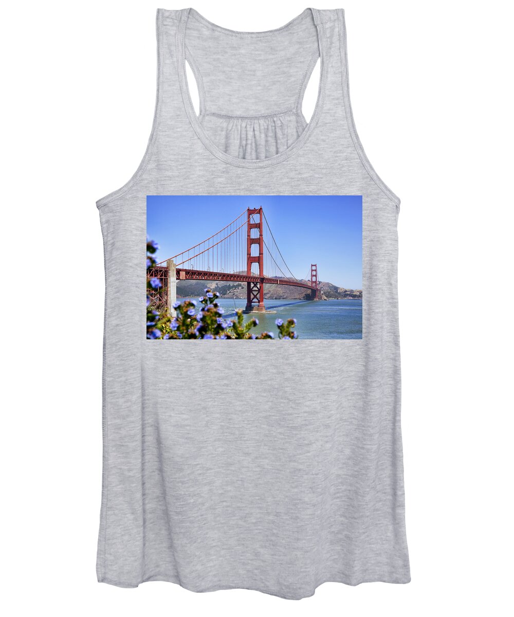 Golden Gate Women's Tank Top featuring the photograph Golden Gate by Kelley King