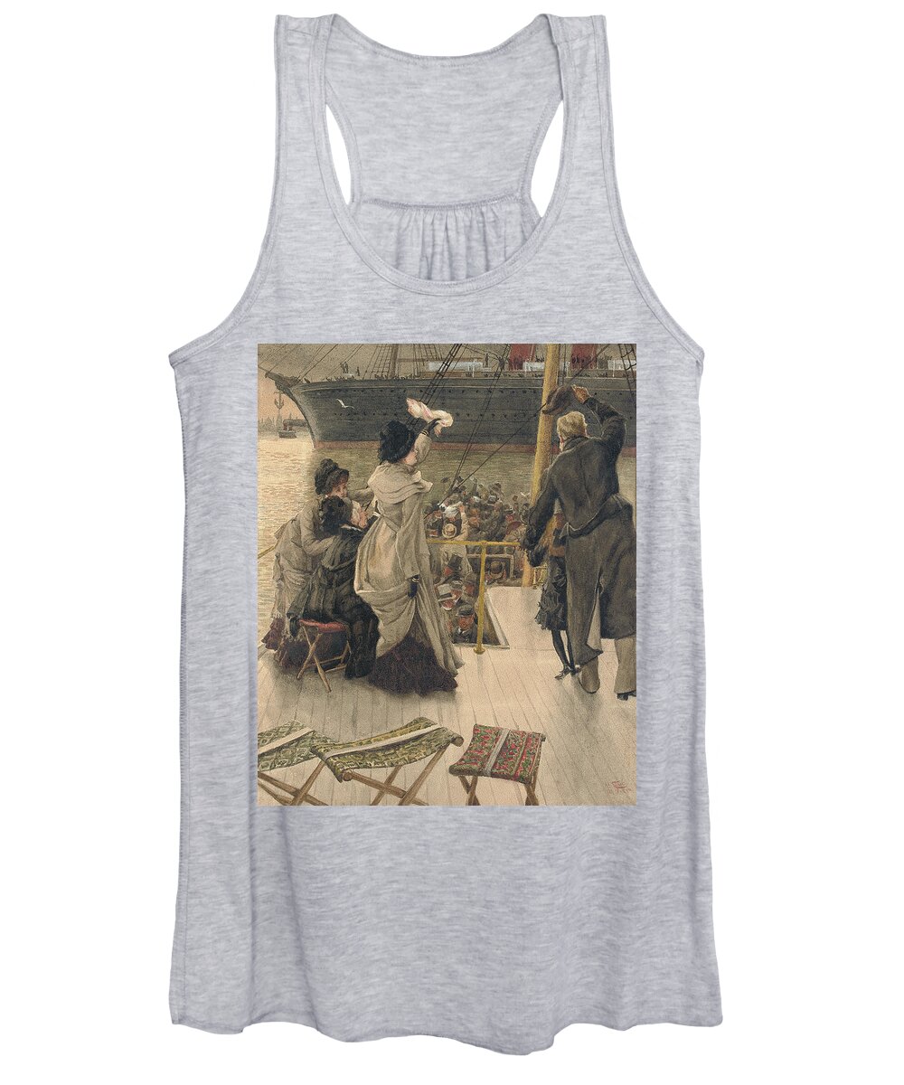 Tissot Women's Tank Top featuring the painting Goodbye on the Mersey by James Jacques Joseph Tissot