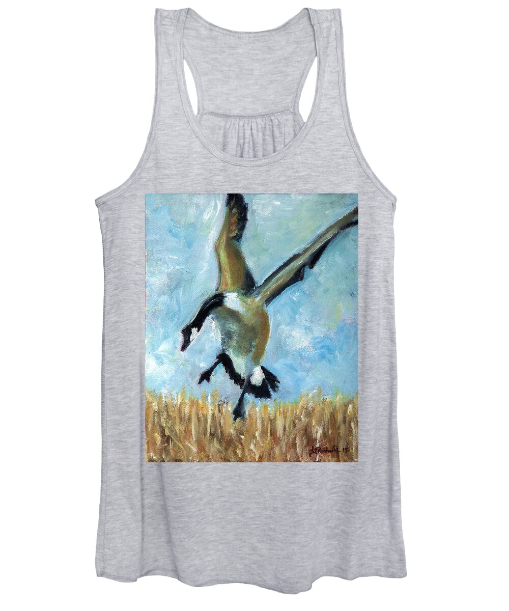 Goose Women's Tank Top featuring the painting Goose by Jason Reinhardt