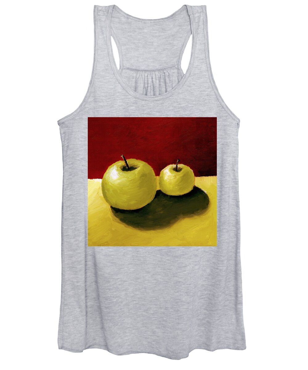 Apple Women's Tank Top featuring the painting Granny Smith Apples by Michelle Calkins