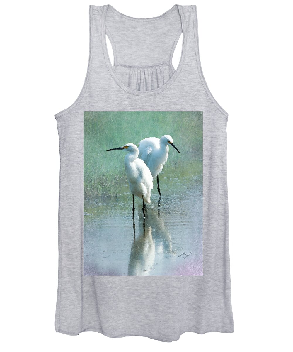 Great Egret Women's Tank Top featuring the photograph Great Egrets by Betty LaRue