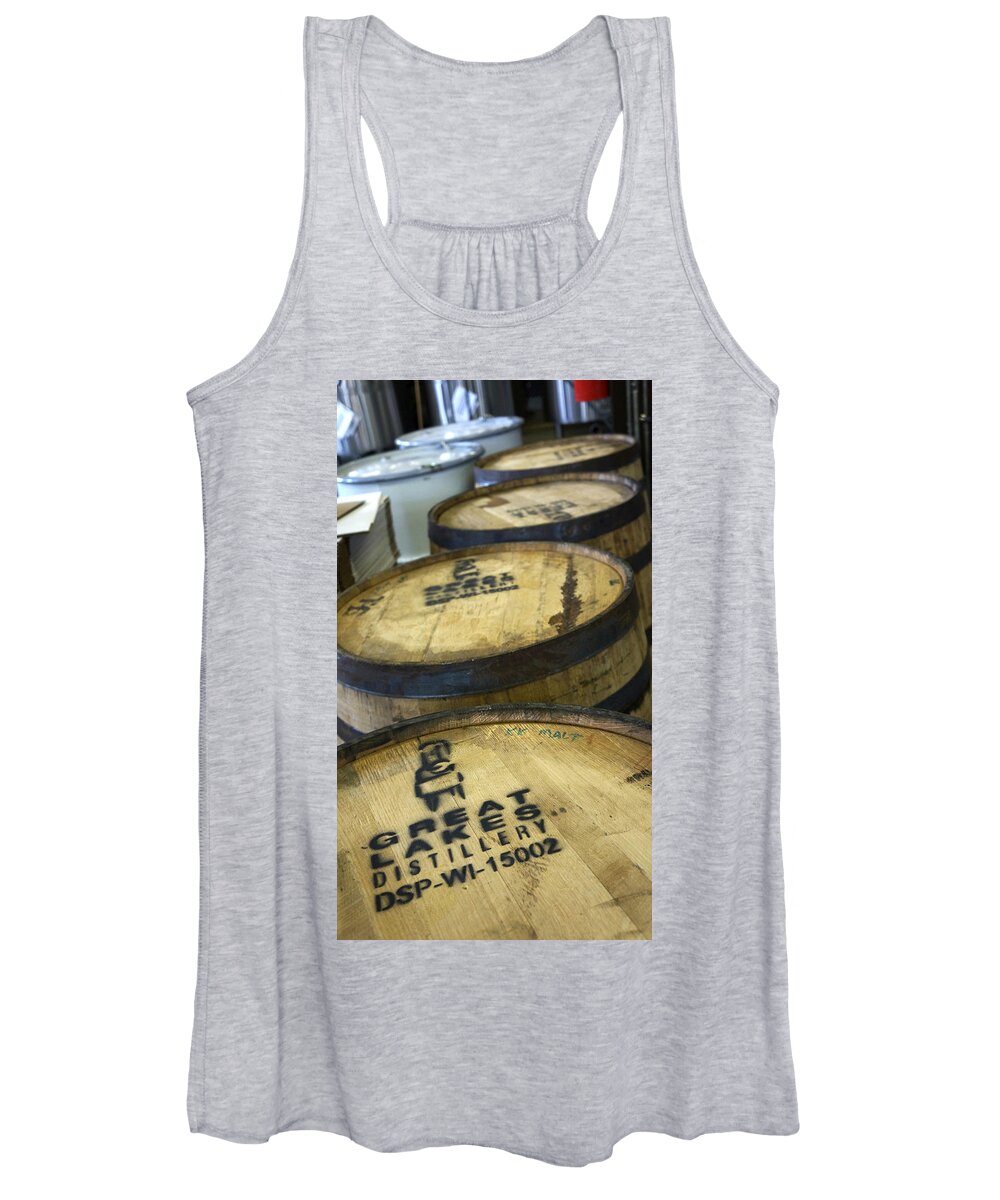 Distillery Women's Tank Top featuring the photograph Great lakes Barrels by Brooke Bowdren