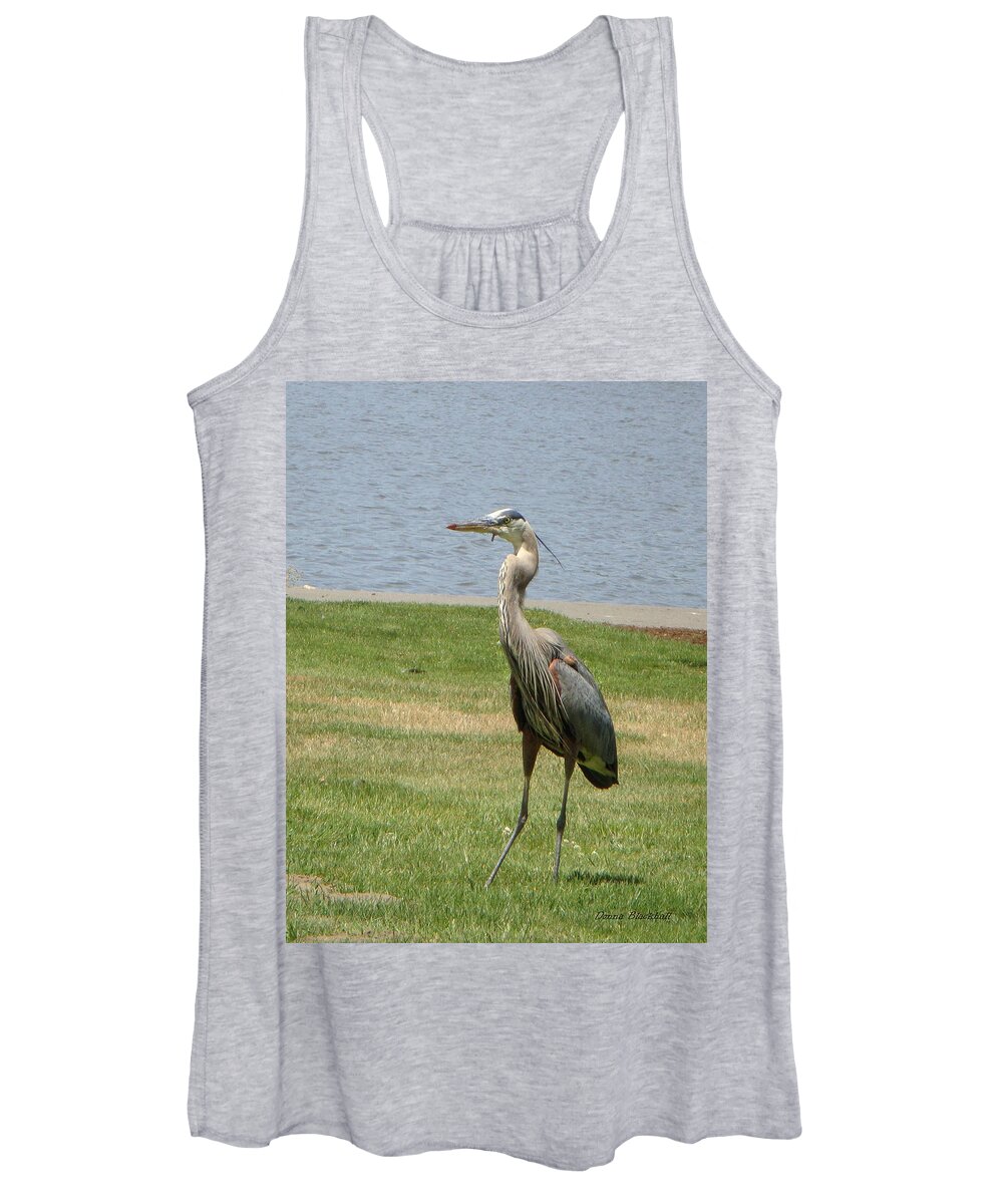 Heron Women's Tank Top featuring the photograph Handsome Devil by Donna Blackhall