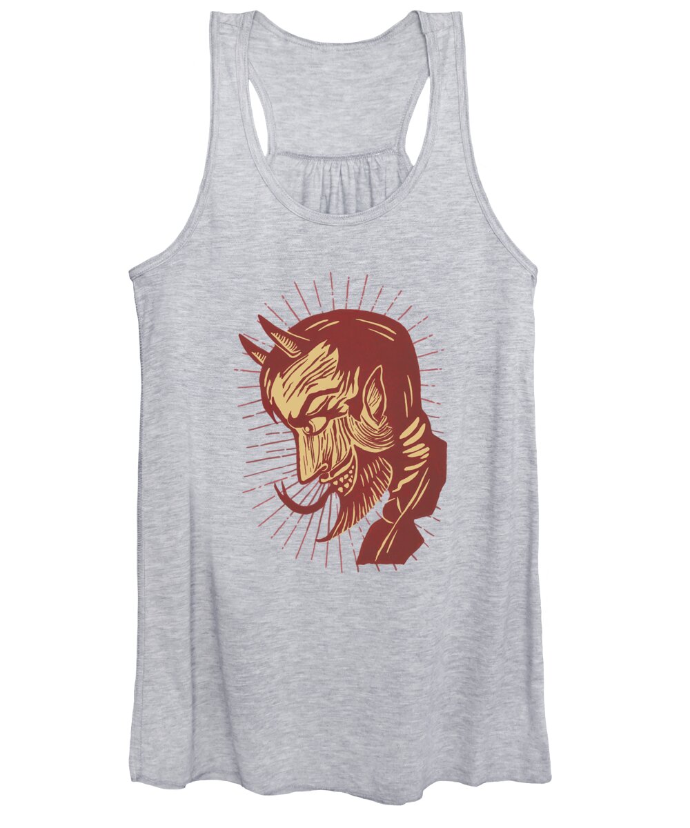 Devil Women's Tank Top featuring the painting Handsome Devil by Little Bunny Sunshine