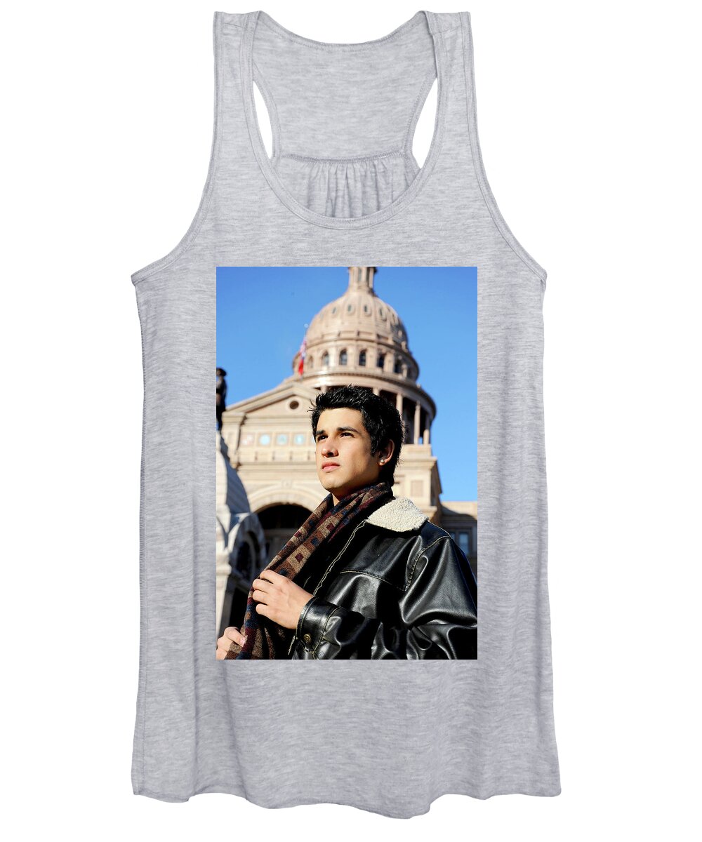 Handsome Women's Tank Top featuring the photograph Handsome Man at the Capitol by Gunther Allen