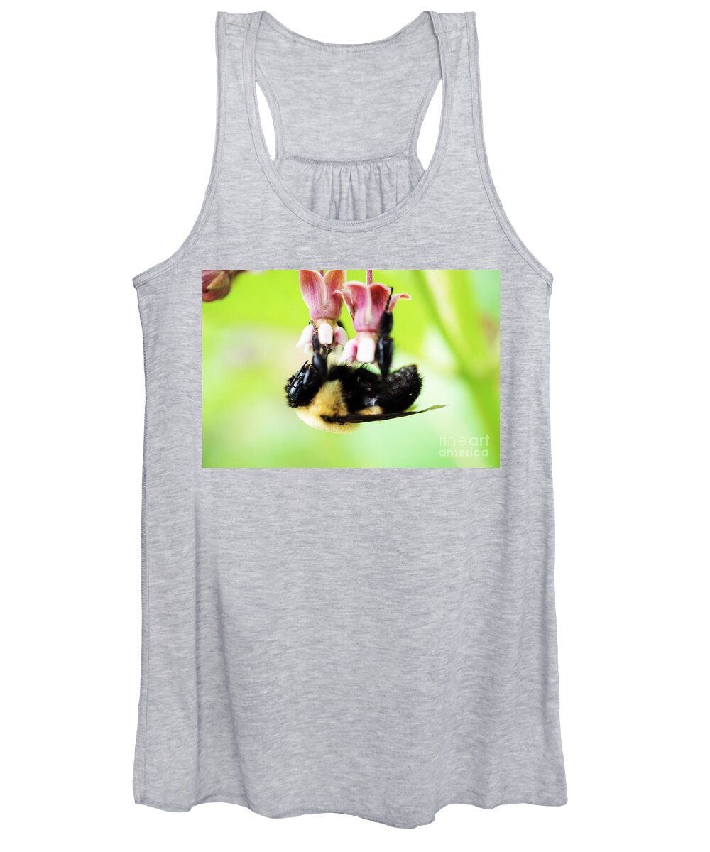 Bees Women's Tank Top featuring the photograph Hanging in by Merle Grenz