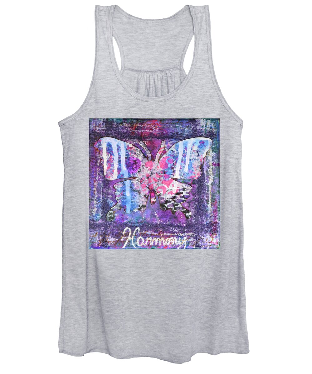 Crisman Women's Tank Top featuring the painting Harmony Butterfly by Lisa Crisman