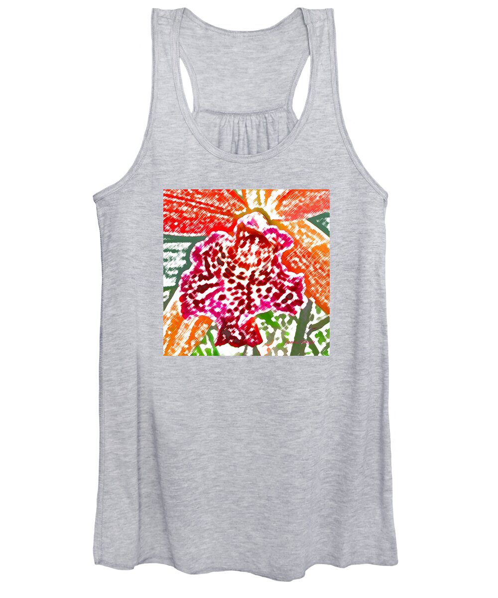 Orchid Women's Tank Top featuring the digital art Hawaiian Orchid by James Temple