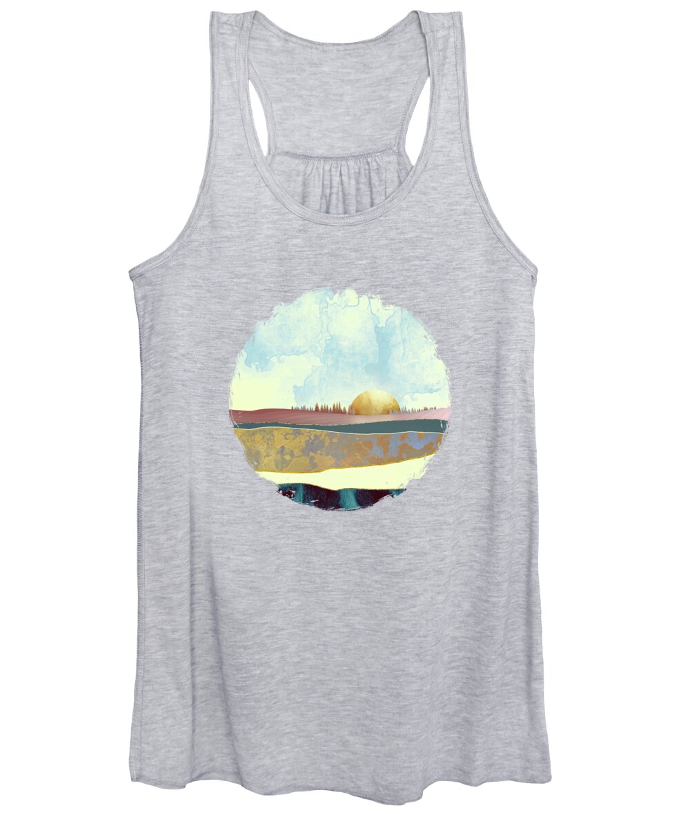 Abstract Women's Tank Top featuring the digital art Hazy Afternoon by Katherine Smit