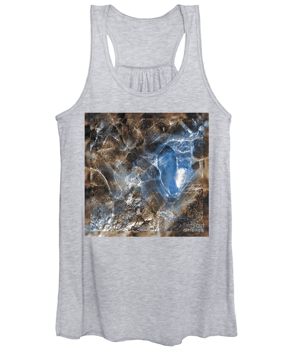 Painting Women's Tank Top featuring the painting Heart Of Ice by Angie Braun