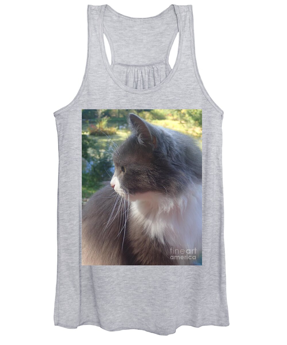 Flowers Women's Tank Top featuring the photograph Here Kitty by Christina Verdgeline