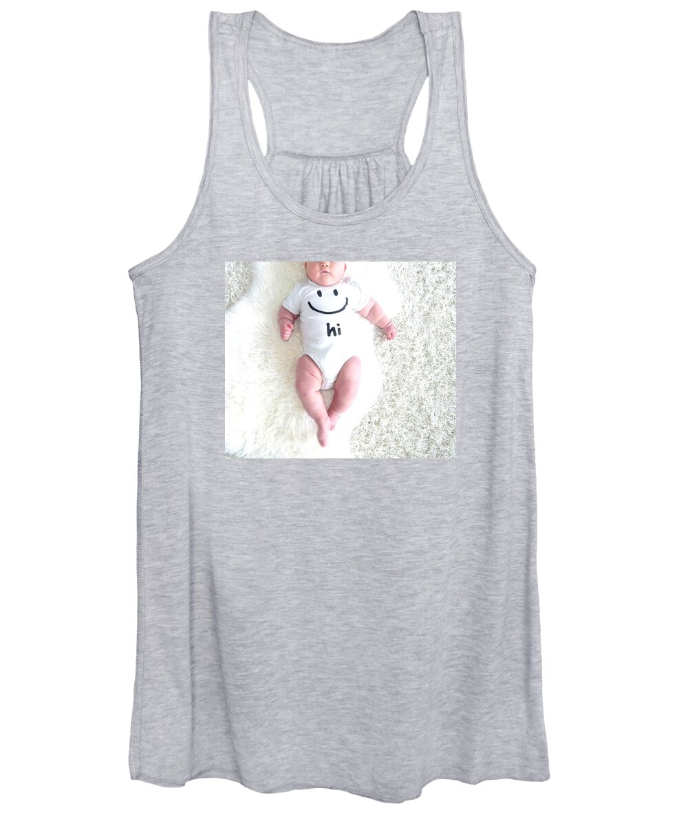 Baby Women's Tank Top featuring the photograph hi by Juli Th