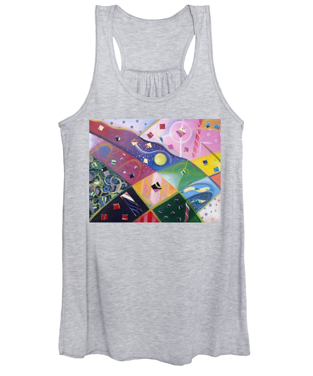 People And Pets Women's Tank Top featuring the painting Hiding in Plain Sight by Helena Tiainen