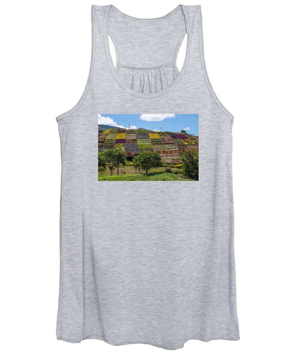 Flowers Women's Tank Top featuring the photograph Hill of Flowers by Robert McKinstry