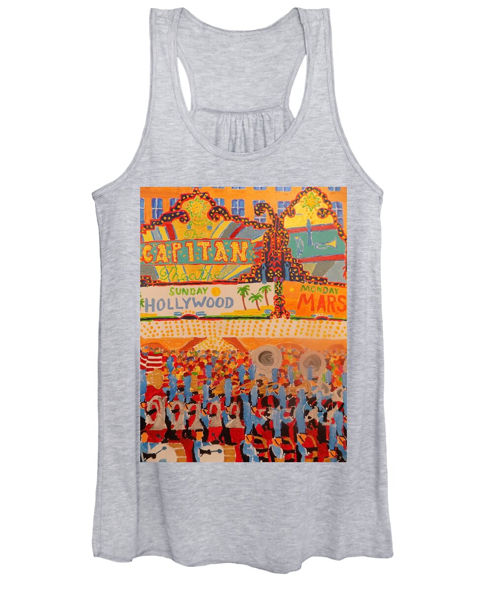 Theater Women's Tank Top featuring the painting Hollywood Parade by Rodger Ellingson