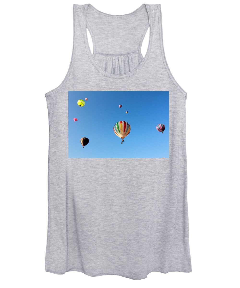 Festival Women's Tank Top featuring the photograph Hot Air Balloon Contest, Leon, Mx by Robert McKinstry