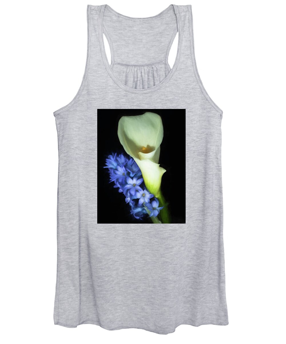 Lily Women's Tank Top featuring the photograph Hyacinth and Calla Lily by John Roach