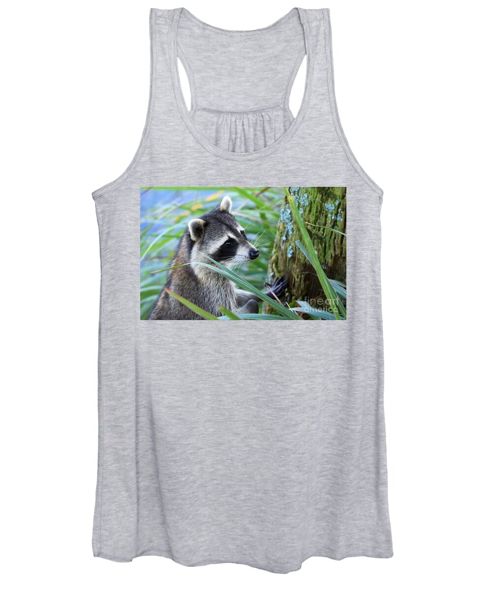 Raccoon Women's Tank Top featuring the photograph I Can See You by Julie Adair