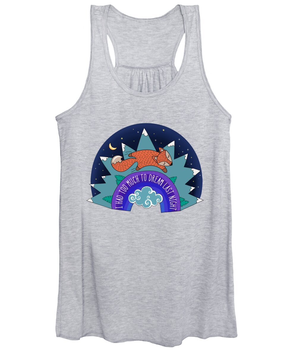 Fox Women's Tank Top featuring the painting I Had Too Much To Dream Last Night by Little Bunny Sunshine