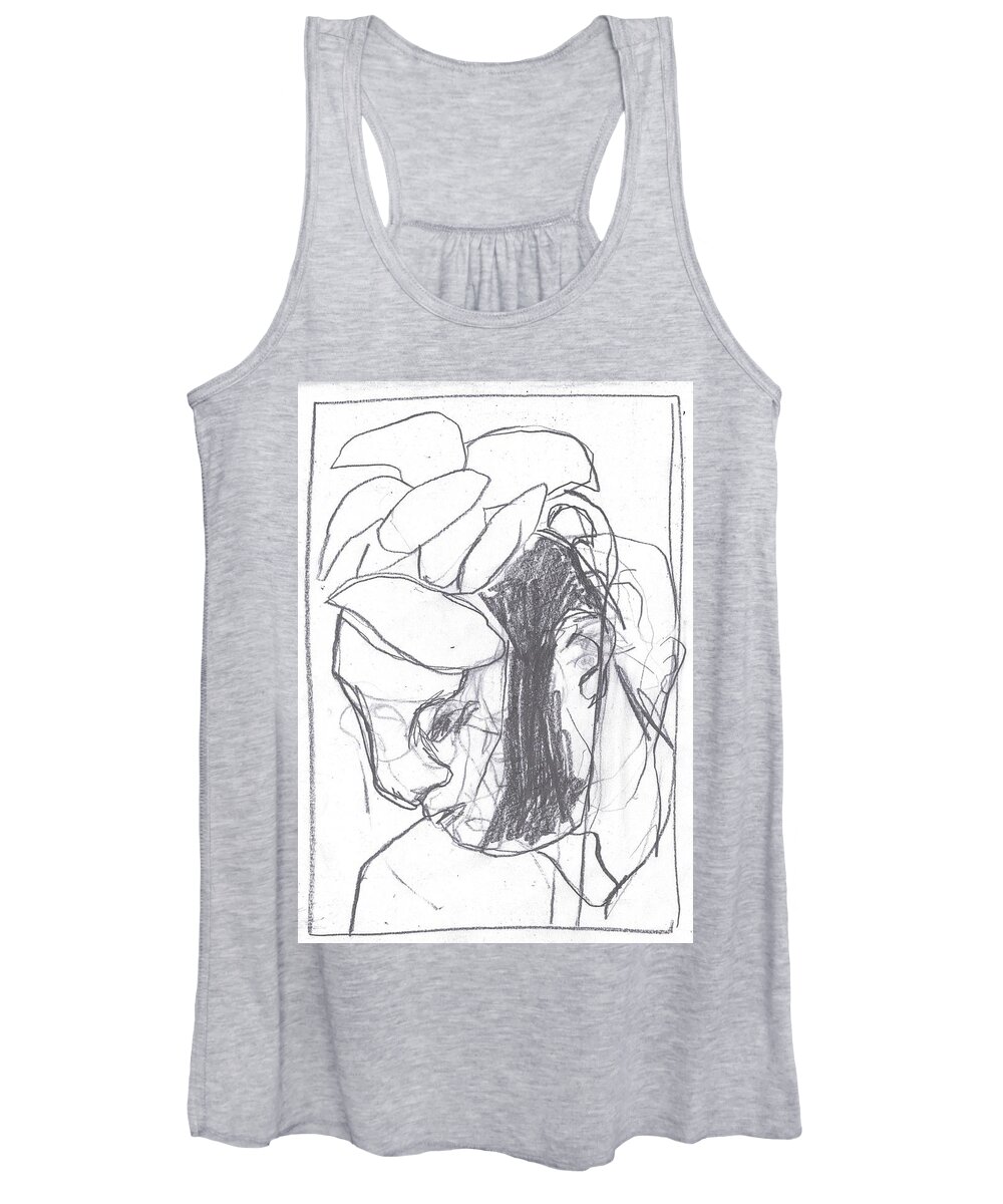 Sketch Women's Tank Top featuring the drawing I was born in a mine 8 by Edgeworth Johnstone