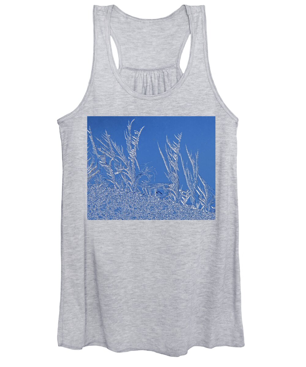 Ice Women's Tank Top featuring the photograph Ice Crystals 3 by Ira Marcus