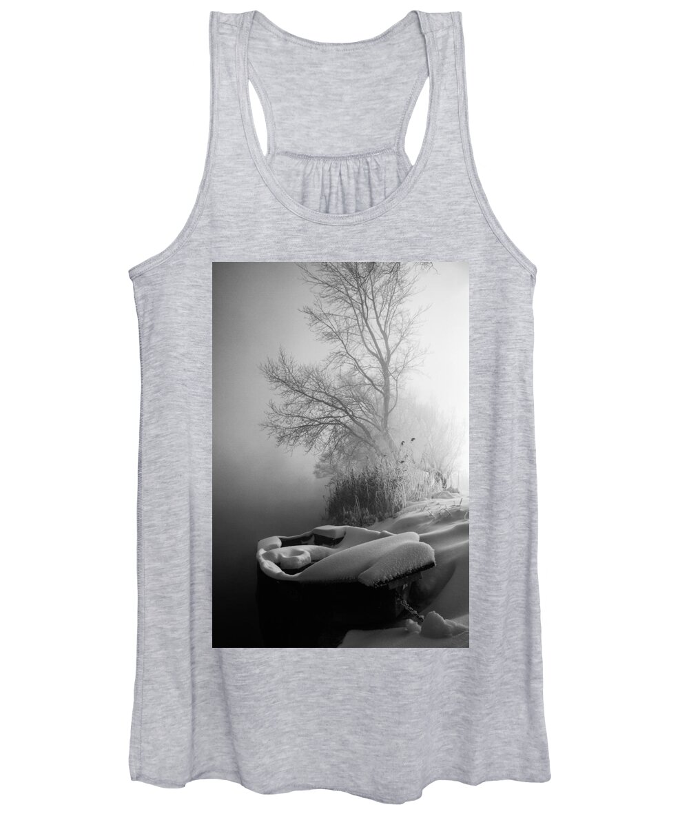 Landscape Women's Tank Top featuring the photograph Ice pier by Davorin Mance