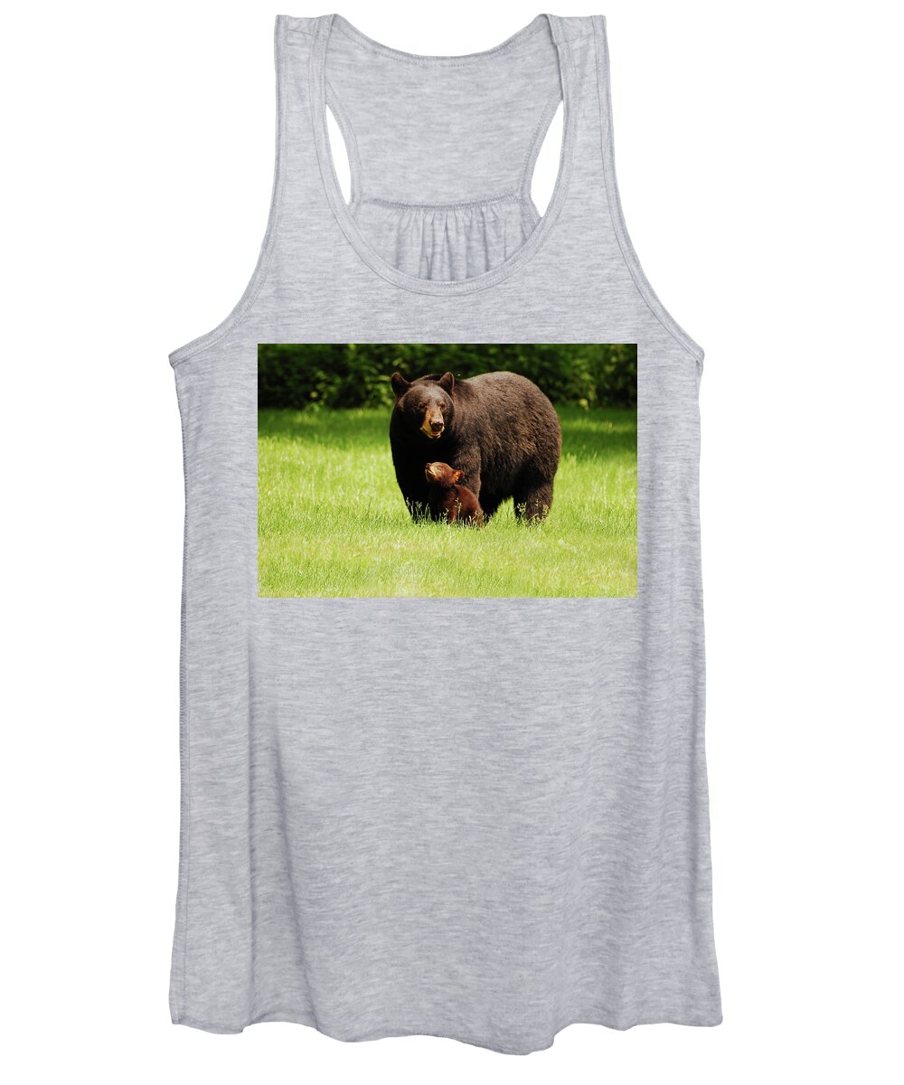 Black Bear Women's Tank Top featuring the photograph I'll Always Look Up To You by Lori Tambakis