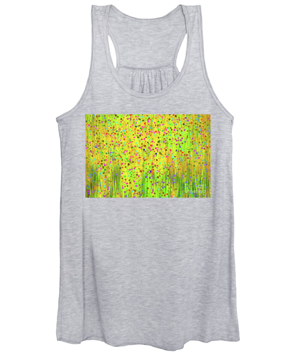 Impressionist Women's Tank Top featuring the digital art Impressionist meadow by Silvia Ganora