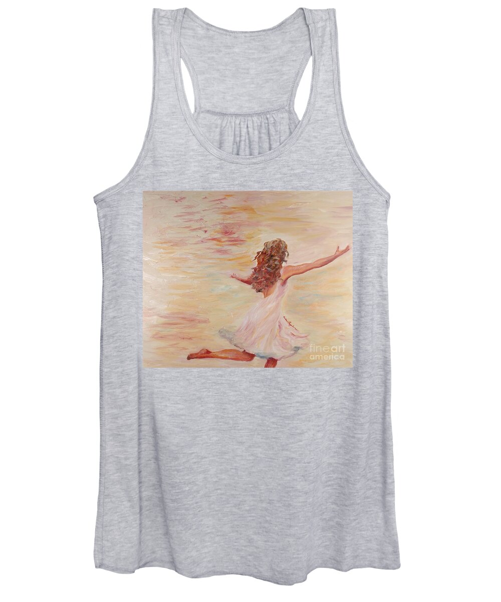 Dance Women's Tank Top featuring the painting In Him We Live by Nadine Rippelmeyer