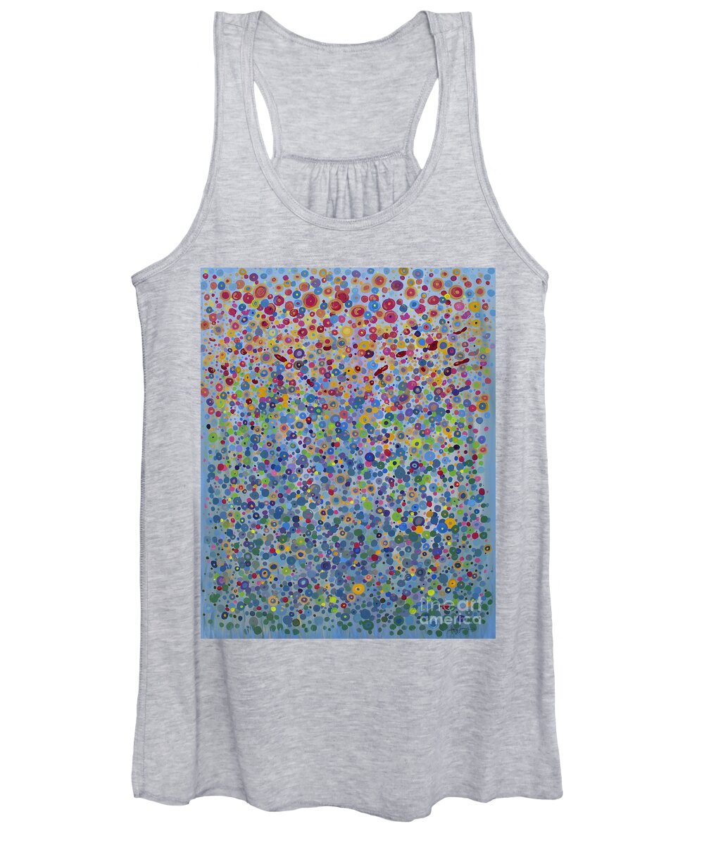 Dots Women's Tank Top featuring the painting Infinite Inspiration by Stacey Zimmerman