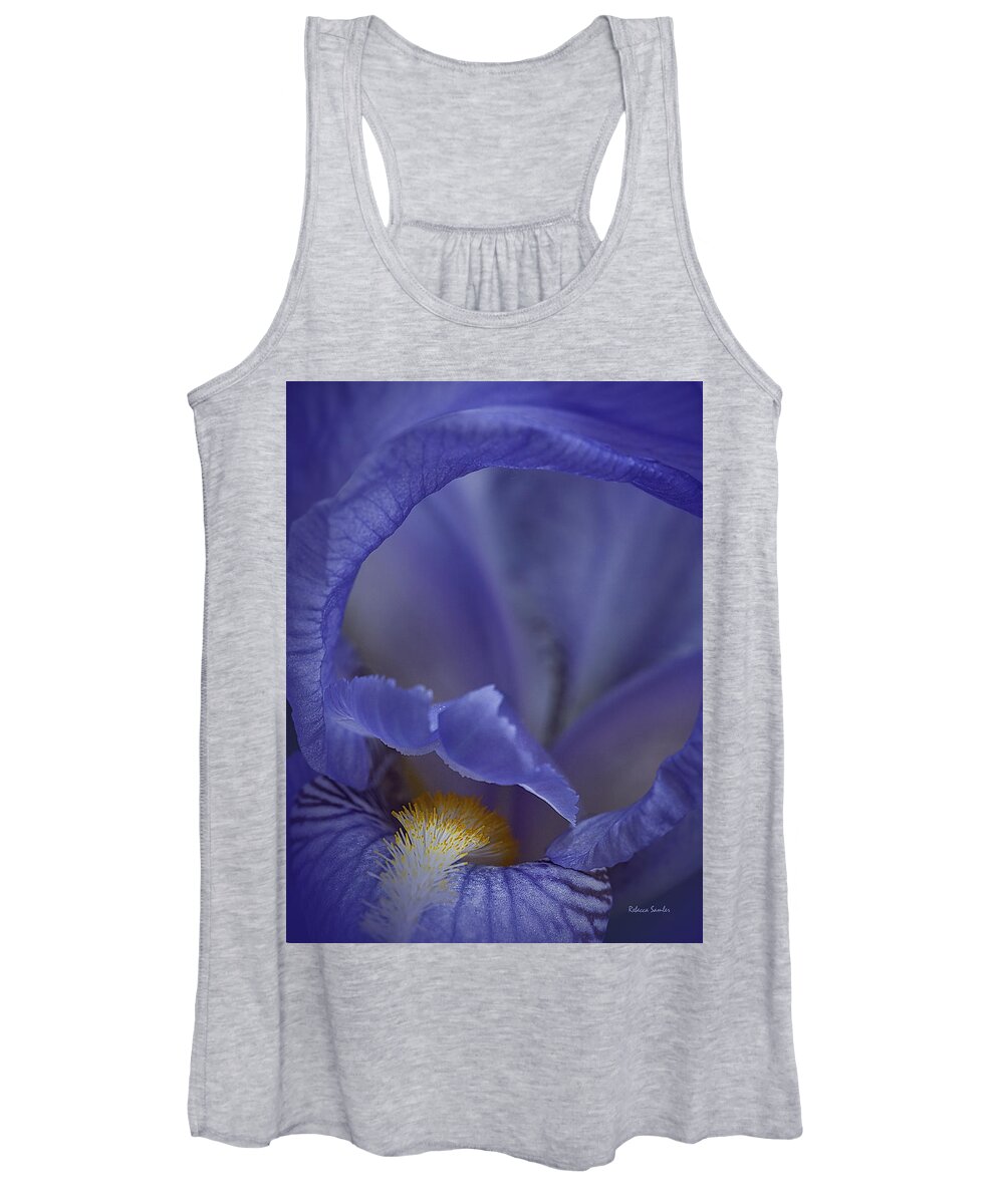 Flower Women's Tank Top featuring the photograph Inside the Iris by Rebecca Samler