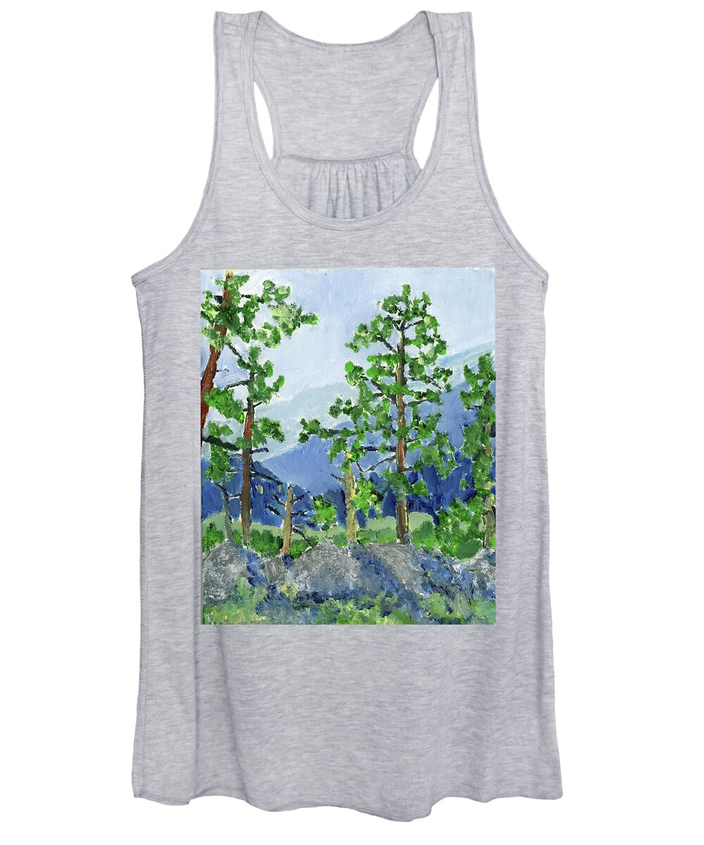Mt. Rushmore Women's Tank Top featuring the painting Iron Mountain Road by Rodger Ellingson