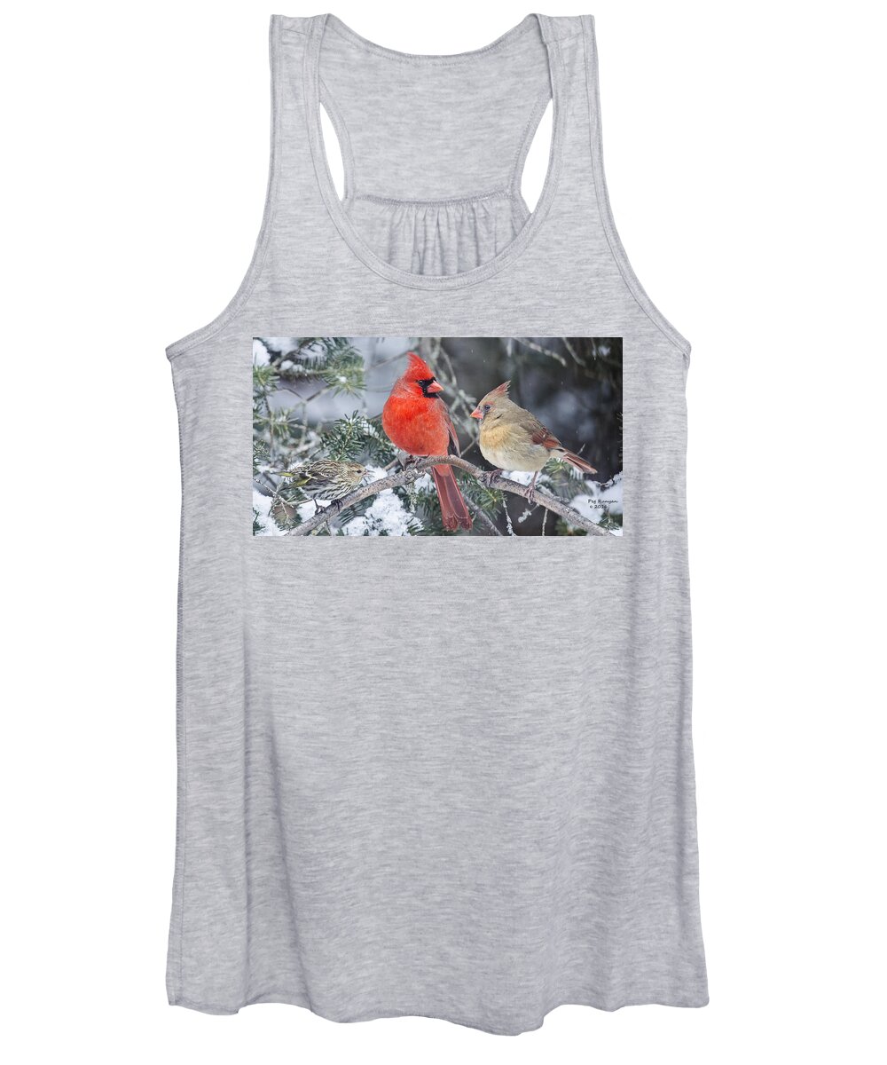 3 Birds Women's Tank Top featuring the photograph Is She Talking to Us? by Peg Runyan