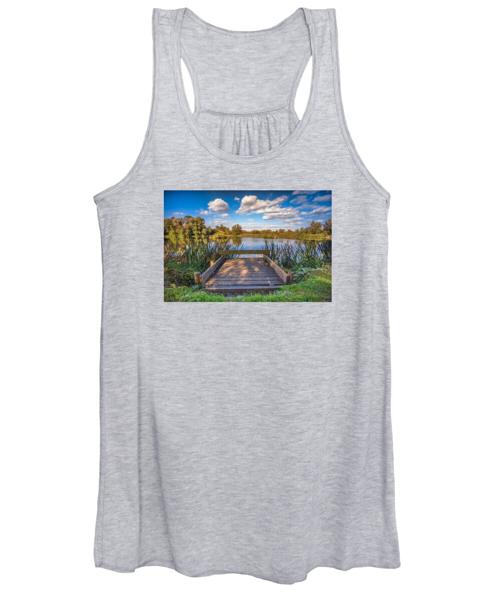 Pond Women's Tank Top featuring the photograph Jetty by James Billings