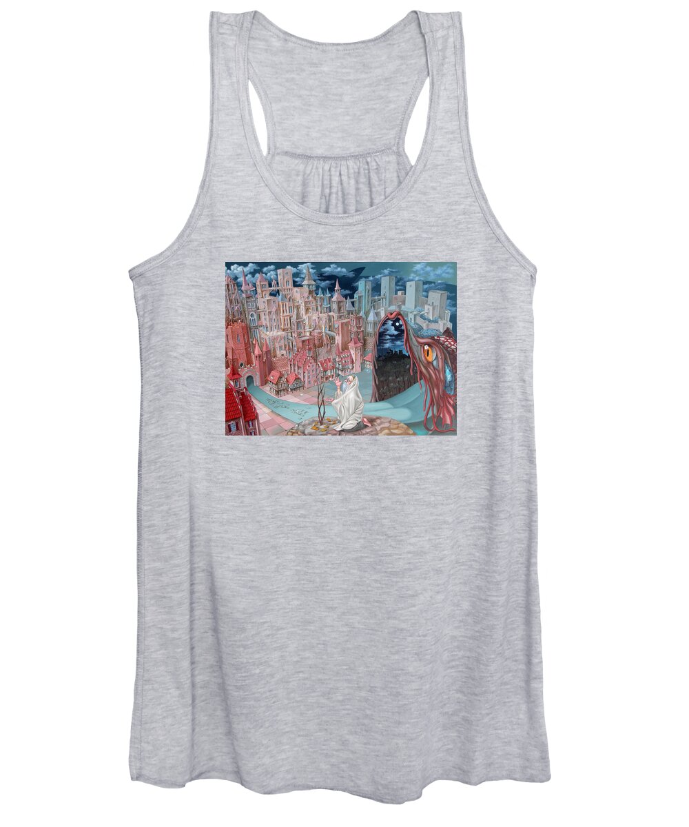 Prophet Women's Tank Top featuring the painting Jonah by Victor Molev
