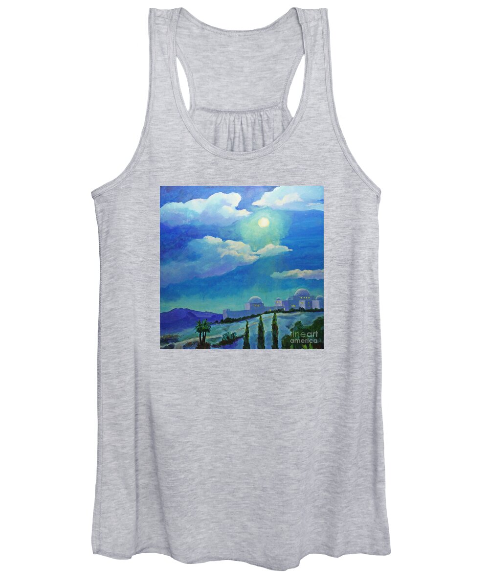 Christian Art Women's Tank Top featuring the painting On a Cold Winter's Night by Maria Hunt