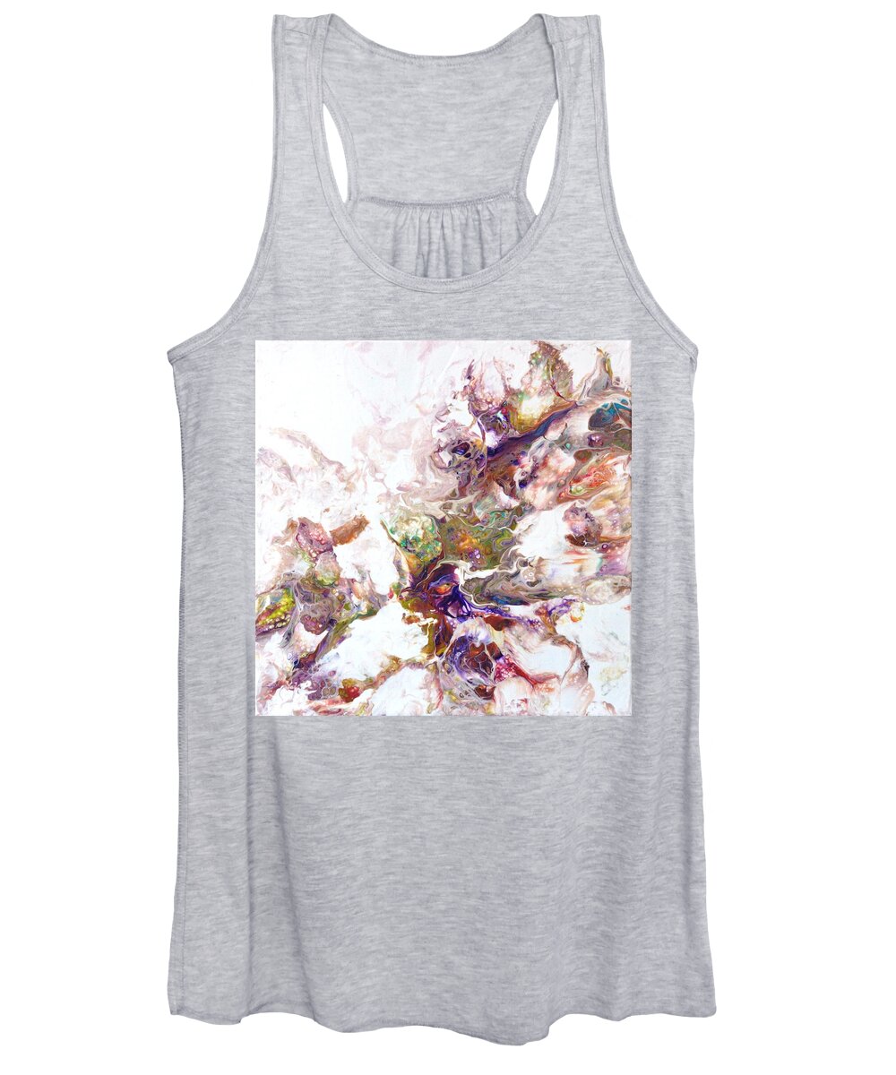 Smoke Women's Tank Top featuring the painting Kaleidescope of Color by Jo Smoley