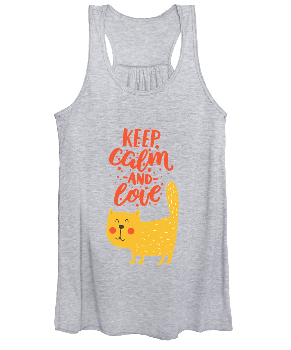Cute Women's Tank Top featuring the photograph Keep Calm and Love Cute Animals by Edward Fielding