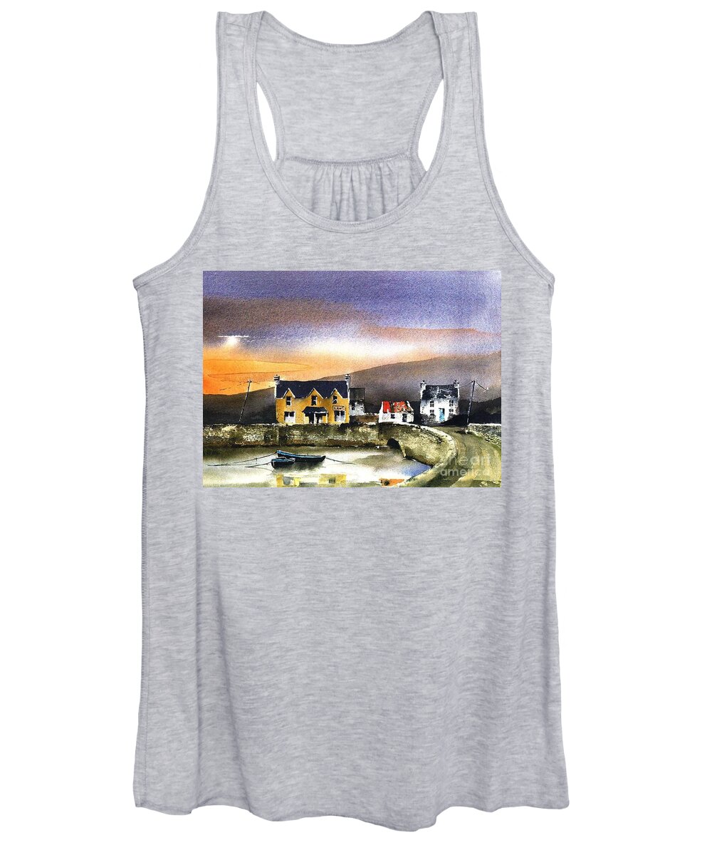  Women's Tank Top featuring the painting KERRY... Beara. Killmakilloge harbour by Val Byrne