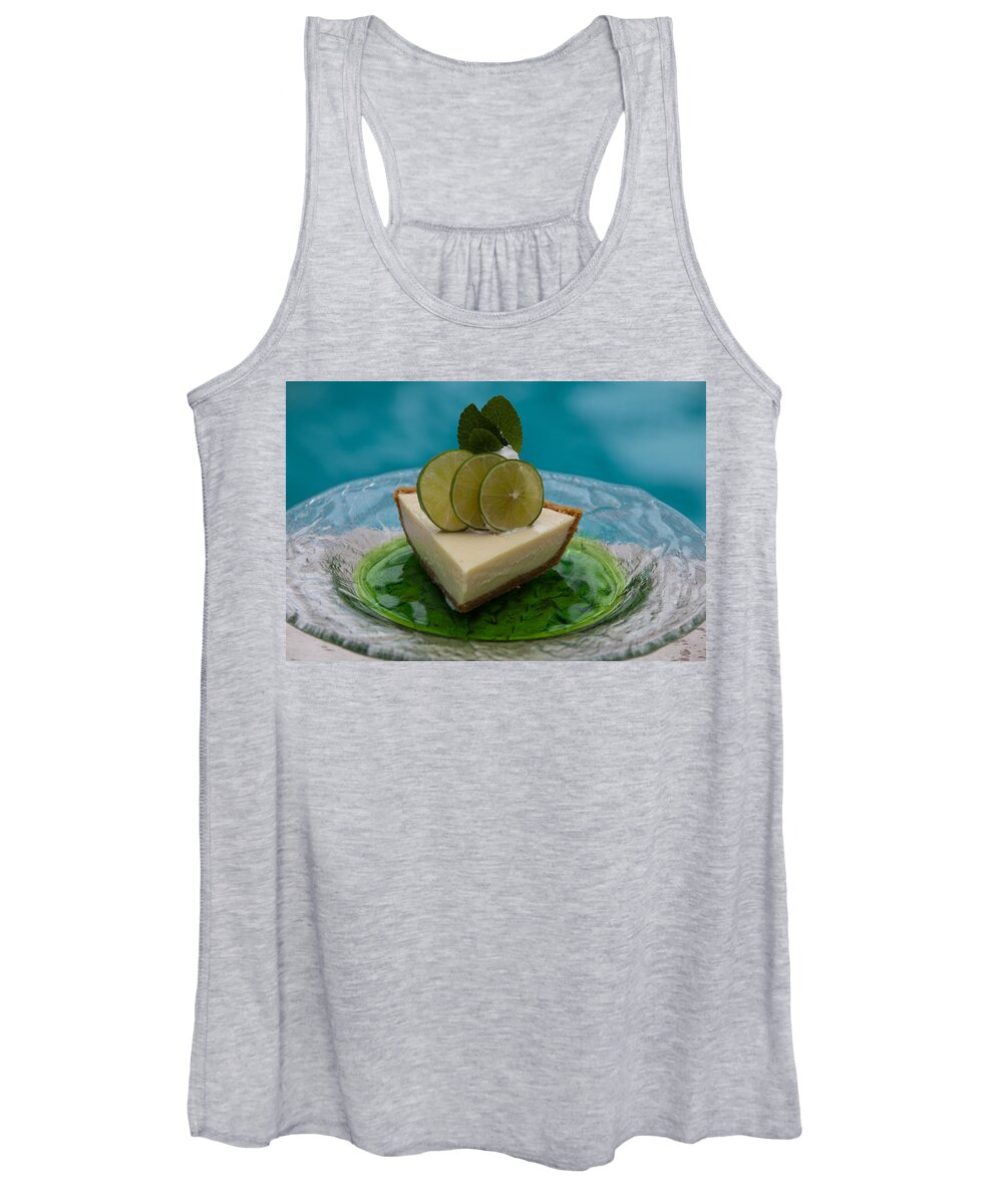Food Women's Tank Top featuring the photograph Key Lime Pie 25 by Michael Fryd