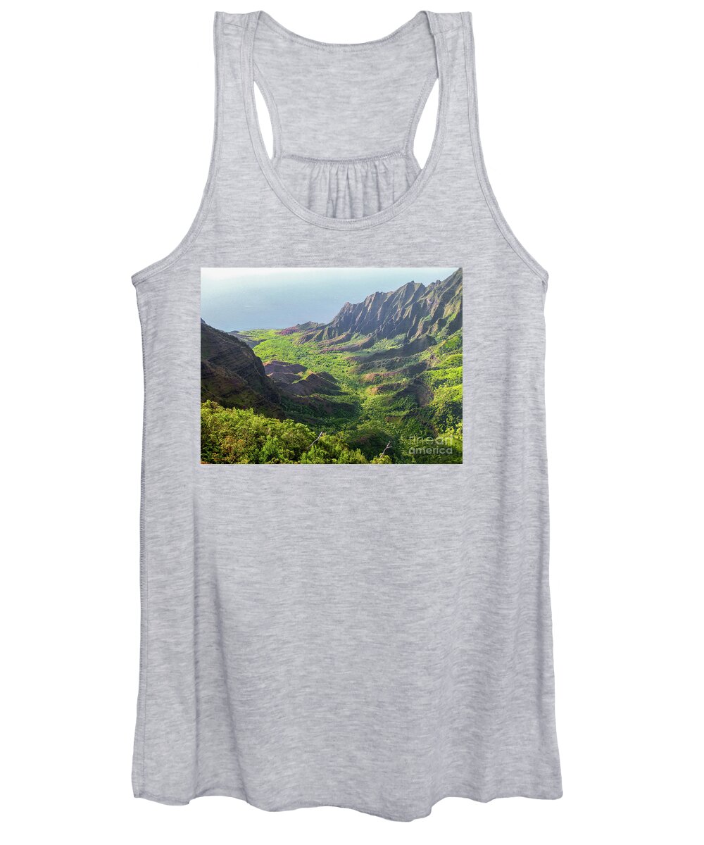 Hawaii Women's Tank Top featuring the photograph Kokee park by Benny Marty