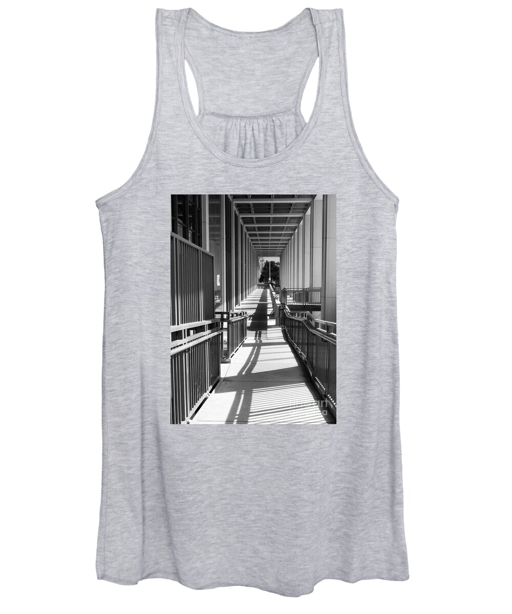 Architecture Women's Tank Top featuring the photograph L. A. Architecture - lights and shadows by Cheryl Del Toro