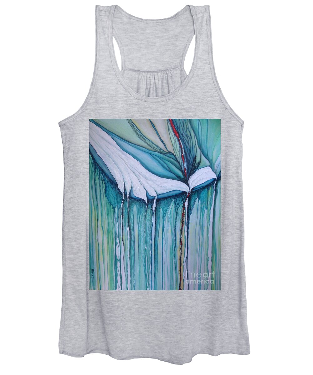 Abstract Women's Tank Top featuring the painting Lacework by M J Venrick