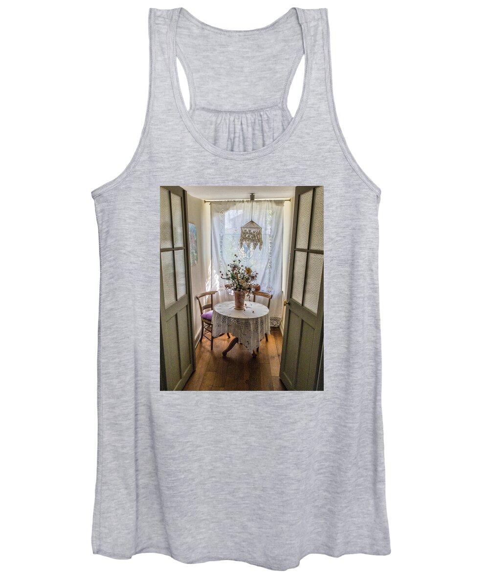France Women's Tank Top featuring the photograph Lacy Alcove by Gary Karlsen