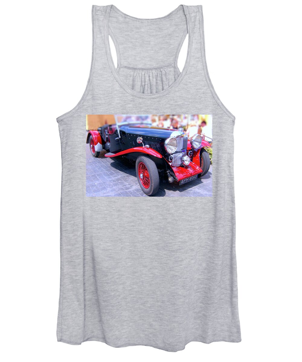 Vehicles Women's Tank Top featuring the photograph Lagonda by Richard Denyer