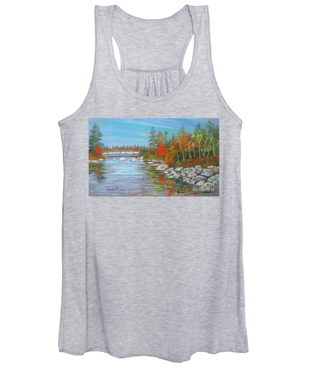 Pastels Women's Tank Top featuring the pastel Lake Susie by Rae Smith