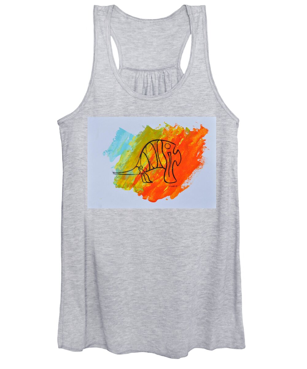 Lance Women's Tank Top featuring the painting Lance ID 03/30 by Eduard Meinema